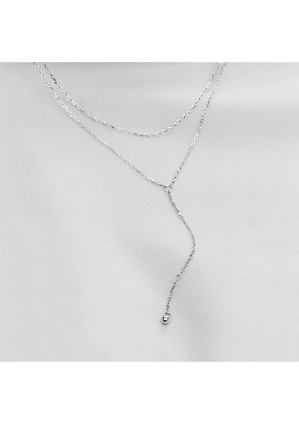 Çift Katmanlı Püskül Gümüş Kolye Hafif Lüks Niş Tasarım Üst Düzey Mizaç Köprücük Kemiği Kolye Yaz Kadın (Yurt Dışından) fiyatları