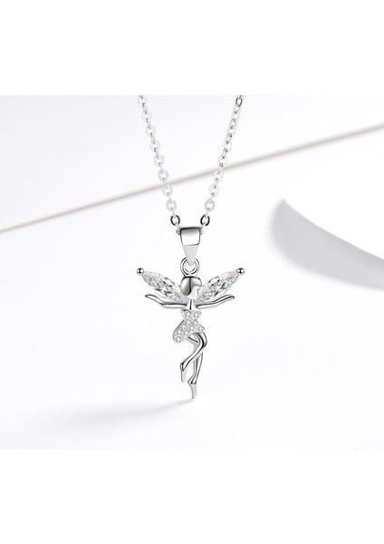 Melek Kolye Kadın Sonbahar ve Kış Küçük Basit Üst Düzey Tüm Eşleşen Kolye Köprücük Zinciri (Yurt Dışından)