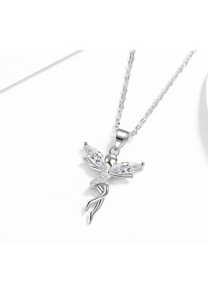 Melek Kolye Kadın Sonbahar ve Kış Küçük Basit Üst Düzey Tüm Eşleşen Kolye Köprücük Zinciri (Yurt Dışından) modelleri