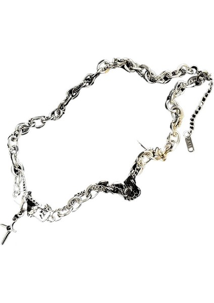 Siyah Safir Titanyum Çelik Kolye Erkek Hip Hop Trend Havalı Köprücük Kemiği Kolyesi (Yurt Dışından) modelleri