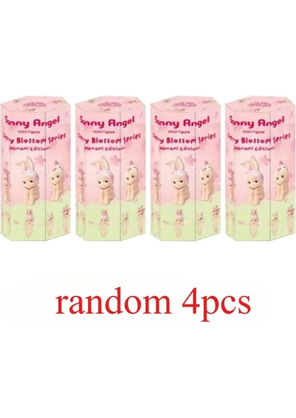 Yeni Sonny Angel Kiraz Çiçeği Pembe Oturma Serisi Kutu Gizem Kutusu Mini Figür Bebekler Dekorasyon Modeli Oyuncaklar Hediye Renk: Random 4 Adet (Yurt Dışından)