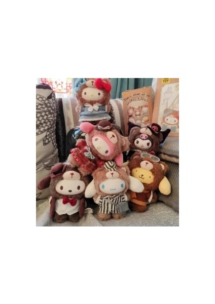 Sıcak Orijinal Sanrio Kuromi Cinnamoroll Hello Kitty Figür Model Iktibat Çay Serisi Bebek Kutu Oyuncak Sevimli Kolye Doğum Hediyesi: Random 1pcs/boyut: Resmi Orijinal (Yurt Dışından)