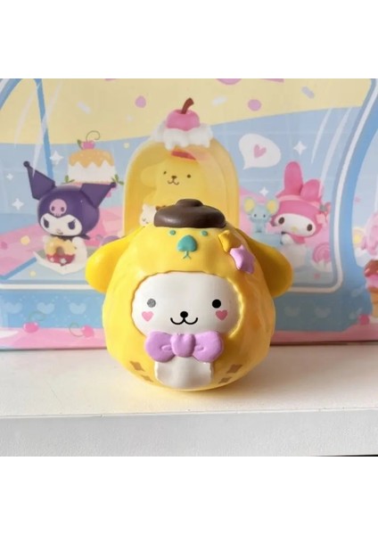 Mingchuang Premium Sanrio Küçük Hayvan Tumbler Kutusu Kulomipacha Köpek Bebeği Sevimli Unzip Masa Süsleme Hediyesi Renk: Koyu Gri (Yurt Dışından)