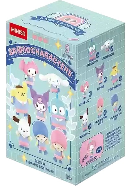 Yeni Orijinal Sanrio Okula Back Serisi Kutu Kuromi My Melody Kitty Cat Model Figür Masaüstü Süs Oyuncakları Çocuk Hediyesi: Random 1 (Yurt Dışından)