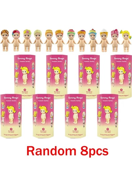 Sunshine Angel Party Angel Candy Standing Mini Bebek Araba Dekorasyon Bilgisayar Cep Telefonu Çıkartma Dekorasyonu Sevimli Kutu Renk: Random 8 Pcs (Yurt Dışından)