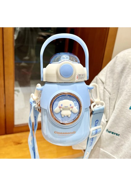 Sanrio Kuromi Çocuk Termos Kupası Okulu Özel Sevimli Saman Vakum Kupası Kız Büyük Belly 700ML Cinnamoroll Kawaii Halat Kettlecolor: Ac 4doll/boyut: 700ML (Yurt Dışından)