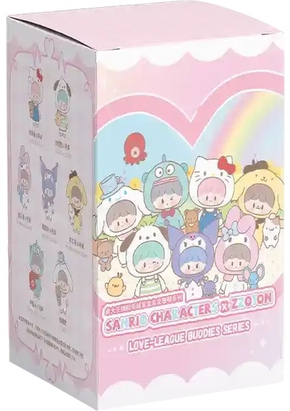 Zzoton × Sanrio Karakterleri Love League Buddies Serisi Vinil Peluş Kutu Kawaii Sevimli Çanta Kolye Bebek Gizem Kutusu Oyuncak Hediye Kilo: Random 1 Pcs (Yurt Dışından)
