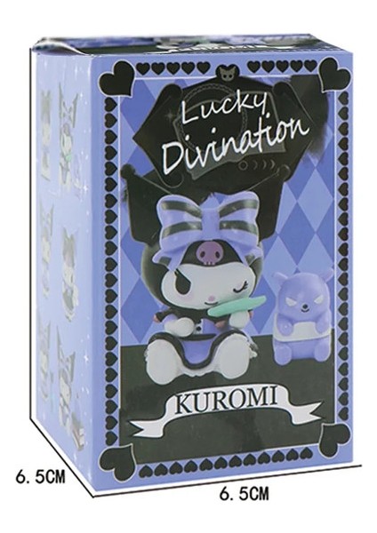 Sanrio Kutusu Sevimli Çizgi Film Kuromi Bebek Aksiyon Figürü Model Kutu Kız Girlchild Oyuncaklar Masaüstü Dekorasyon Tatil Hediye Scolor: Random Stil 1pcs (Yurt Dışından)
