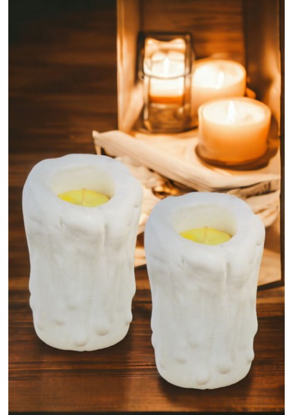 Şamdan Mumluk Dekoratif Mumluk Tealight Mumluk Model 29 Ikili Mumluk fırsatları