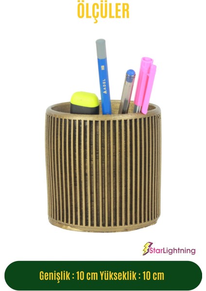 Masa Kalemliği Organizer Altın Eskitme Renk Model 1 fırsatları