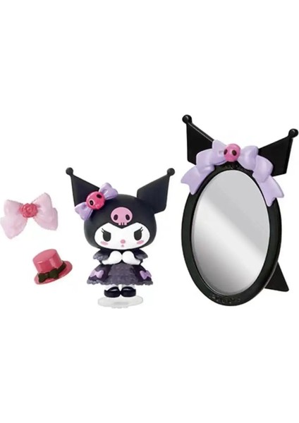 Kawaii Kuromi Mini Mini Ev Dekorasyonu Sevimli Sanrio Oynuyor Ev Kız Kalp Yüksek Görünümlü Ev Sahne Oyuncak Hediye Kutusu Renk: Kuromi-2 (Yurt Dışından)
