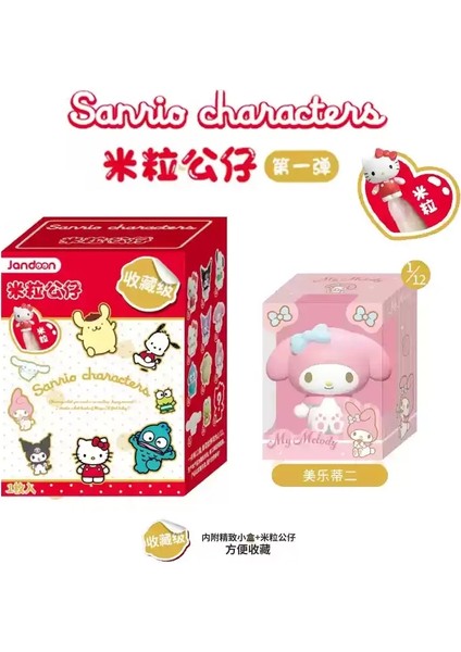 6-7cm Sanrio Aile Pirinç Tahıl Bebek Ilk Kutu Hello Kitty Kuromi Mini Koleksiyon Plastik Model Bebekler Aksiyon Figürleri Hediye Renk: Belirlenmiş H (Yurt Dışından)