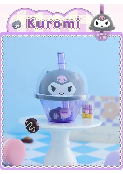 Kacık Çay Serisi Figürü Kuromi Hello Kitty My Melody Cinnamoroll Purin Pochacco Aksiyon Figürin Anime Kawaii Model Toycolor: Random 1 Adet (Yurt Dışından)
