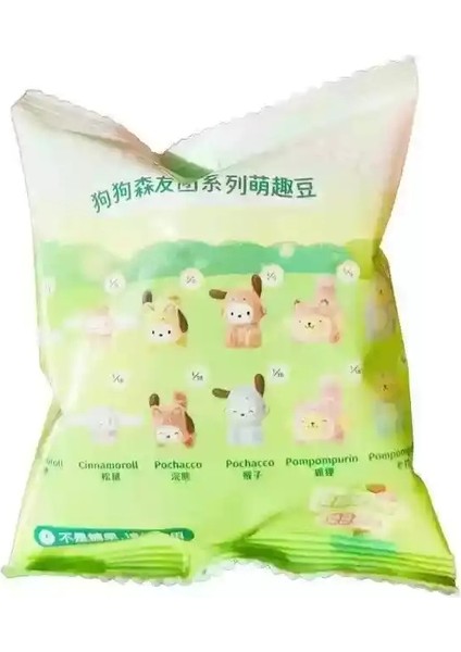 Orijinal Sanrio Dog Dog Friend Serisi Mini Eğlenceli Fasulye Çanta Pochacco Cinnamoroll Kutu Flock Süs Modeli Oyuncak Hediye Rolor: 1 Pcs Random (Yurt Dışından)