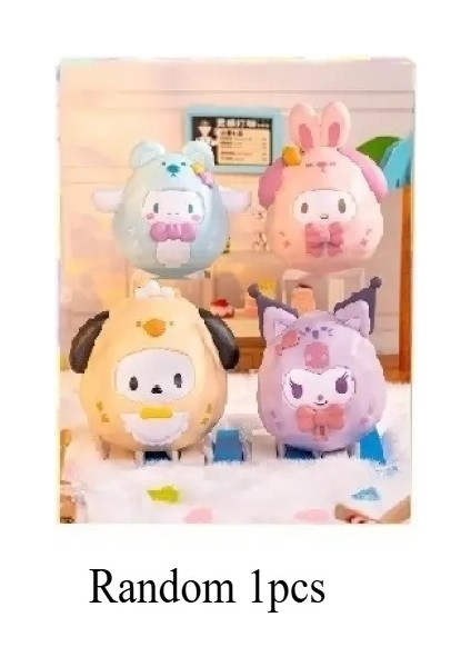 Mingchuang Premium Sanrio Küçük Hayvan Tumbler Kutusu Kulomipacha Köpek Bebeği Sevimli Unzip Masa Süsleme Hediyesi: Random 1pcs (Yurt Dışından)