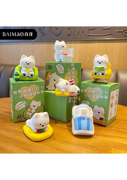 Baimao Orijinal Xigaodi Köpek Kutusu Günlük Reçeteli Reçine Dekorasyon Yaratıcı Bebek Dekompresyon Ev Masaüstü Dekorasyon Hediyesi: Random 1 Pcs (Yurt Dışından)