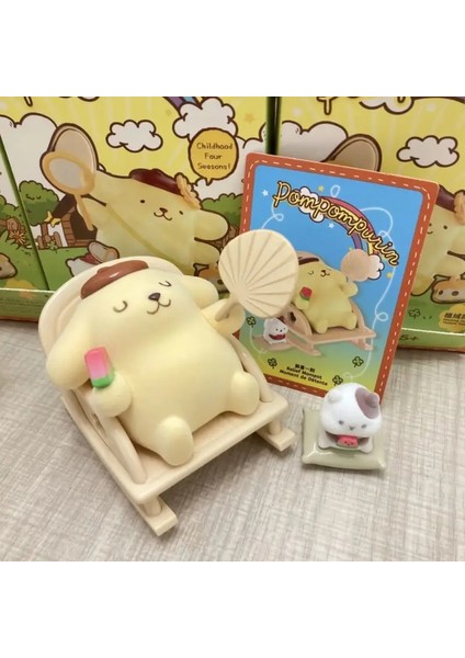 Sanrio Pompompurin Mystery Blind Box Seasons Serisi Koleksiyon Oyuncakları Hediye Noel Çocuk Çocuk Günü Gerçek Sevimli Figür Dekorasyon Renk: C (Yurt Dışından)