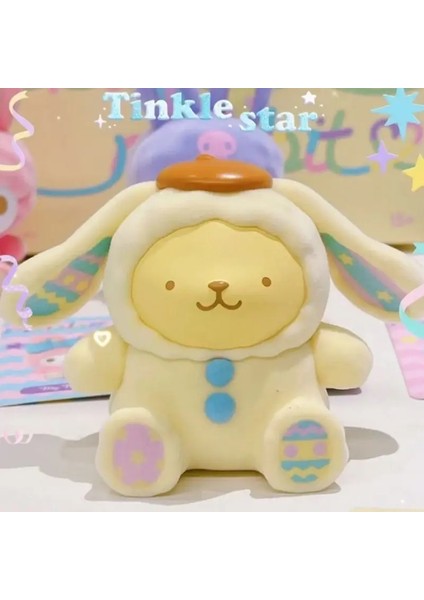 Miniso Yeni Sanrio Hello Kitty Kuromi Mymelody Kutu Sevimli Karikatür Bebek Kutusu Figür Masaüstü Dekorasyonu Koleksiyon Oyuncak Renk: E (Yurt Dışından)