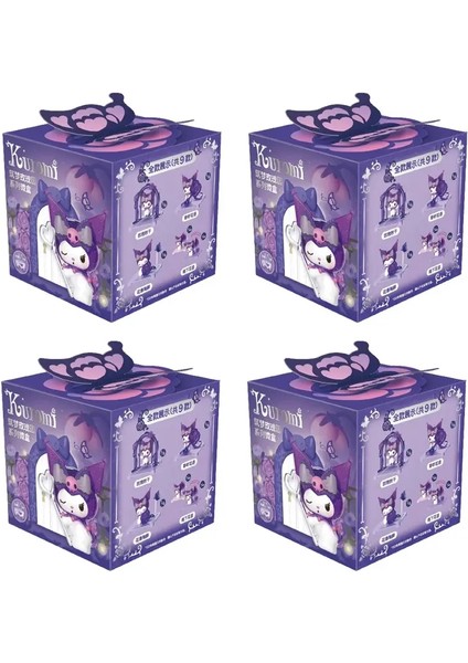 Sanrio Rüya Gül Bahçesi Kuromi Kutu El Yapımı Bebek Sevimli Masaüstü Küçük Süs Bebeği Kız Hediye Renk: Random 4 Adet (Yurt Dışından)