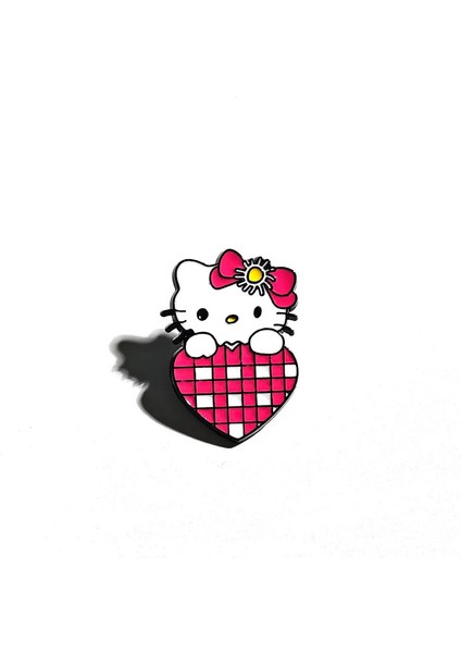Anime Pembe Sevimli Hello Kitty Metal Rozeti Broş Karikatür Kedi Kedi Figürü Brooch Yaka Pimi Kız Için Kawaii Mücevher Aksesuarlar: Hello Kitty5 (Yurt Dışından)