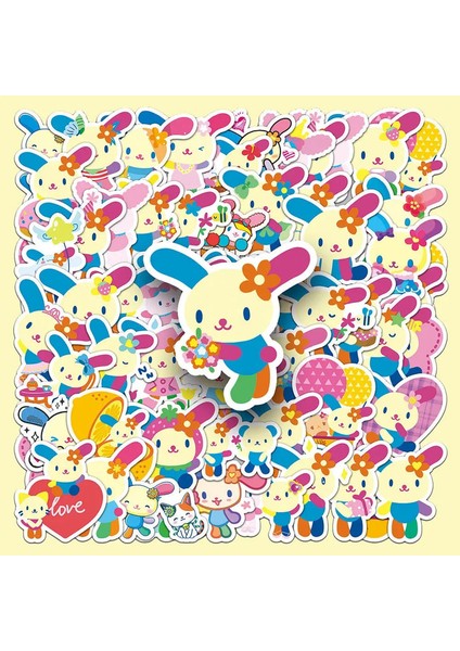 Sanrio Usahana Yağmurluk Tatlısı Su Geçirmez Çıkartma Ambalajı Sızdırmazlık Çıkartması Çocukların Diy Bagaj Kaykay Dekorasyonu Toycolor: 50PCS (Yurt Dışından)