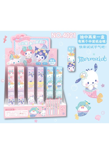 6pcs Sanrio Hello Kitty Kutu Kalemler Anime Sanrio Karikatür 0.5mm Jel Kalem Kawaii Yazma Öğrenci Çocuk Kırtasiye Çalışma Malzemeleri Renk: Sanrio 4021/BOYUT: Random 6pcs (Yurt Dışından)
