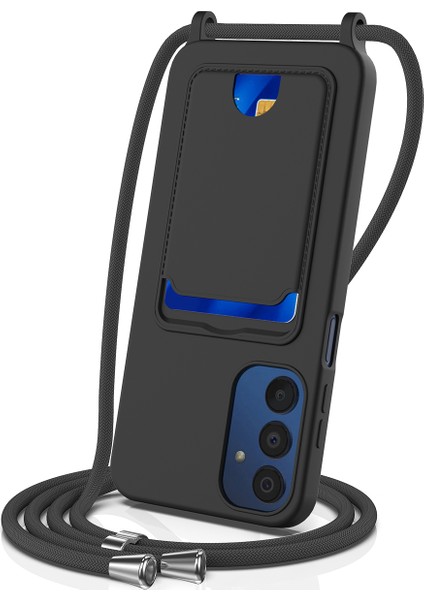 Samsung Galaxy A54 5g Sıvı Silikon Kart Tutucu Arka Telefon Kılıfı ve Kordonu (Yurt Dışından)