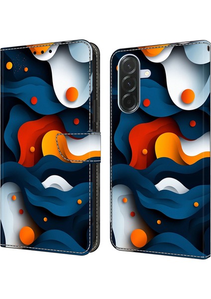 Samsung Galaxy A26 5g Cüzdan Ayaklı Pu Deri Kapaklı Telefon Kılıfı (Yurt Dışından)