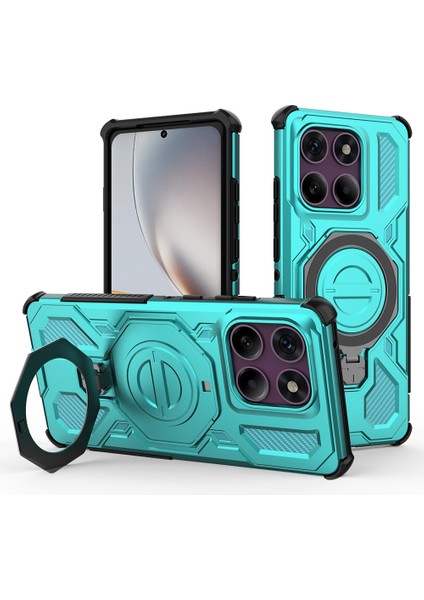 Motorola Edge 60 Pro 5g Manyetik Kılıf Döner Metal Ayaklı Darbeye Dayanıklı Pc + Tpu Telefon Arka Kapağı (Yurt Dışından)