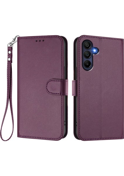 Samsung Galaxy A26 5g Deri Cüzdan Standlı Telefon Kılıfı ve Bilek Kayışı (Yurt Dışından)