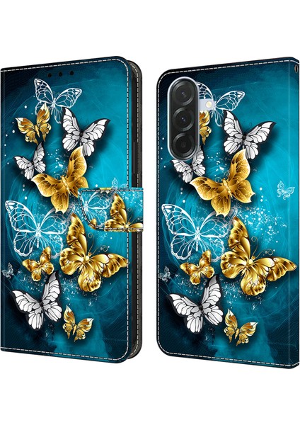 Samsung Galaxy A26 5g Cüzdan Ayaklı Pu Deri Kapaklı Telefon Kılıfı (Yurt Dışından)