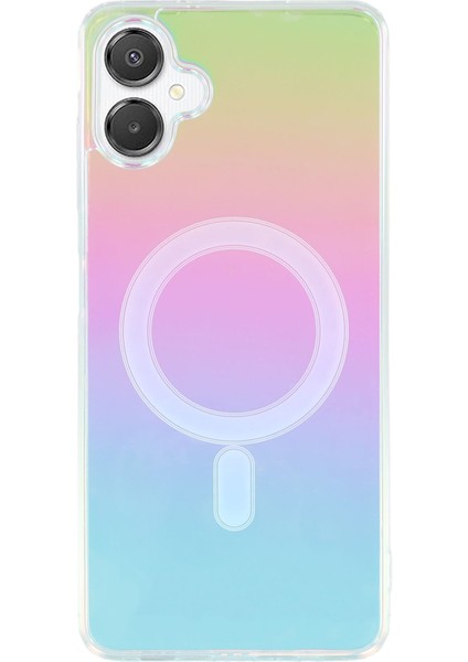 Samsung Galaxy A06 Magsafe Akrilik + Tpu Degrade Telefon Kılıfı ile Uyumlu (Yurt Dışından)