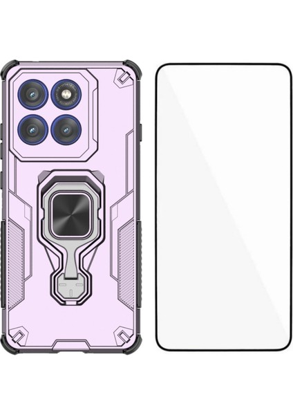 Motorola Edge 60 Pro 5g Telefon Kılıfı Pc Tpu Arka Kapak Temperli Camlı Ayaklık (Yurt Dışından)