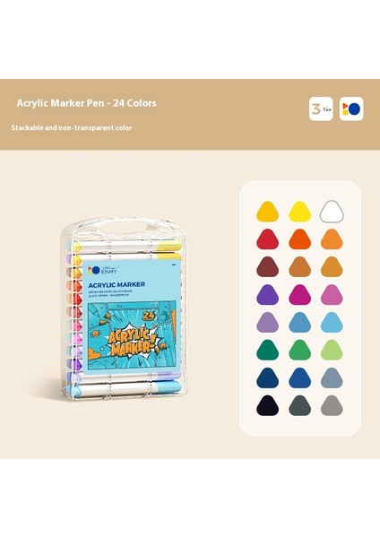 Çocuklar Için Keçeli Kalemler Öğrenci Keçeli Kalemleri Akrilik Opak Renkler Üst Üste Binen Renkler Olabilir (Yurt Dışından)