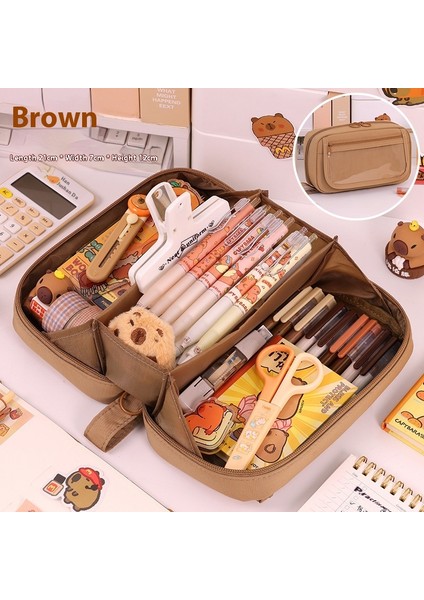 Kapaklı Kalem Çantası Büyük Kapasiteli Ilkokul ve Ortaokul Öğrencileri Çocuk Kırtasiye Kutusu Kalem Kutusu (Yurt Dışından)