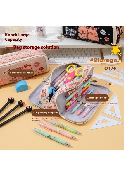 Kalem Kutusu Büyük Kapasiteli Ilkokul Öğrencileri Kalem Kutusu Evrensel Kırtasiye Kutusu Kalem Çantası (Yurt Dışından) fiyatları