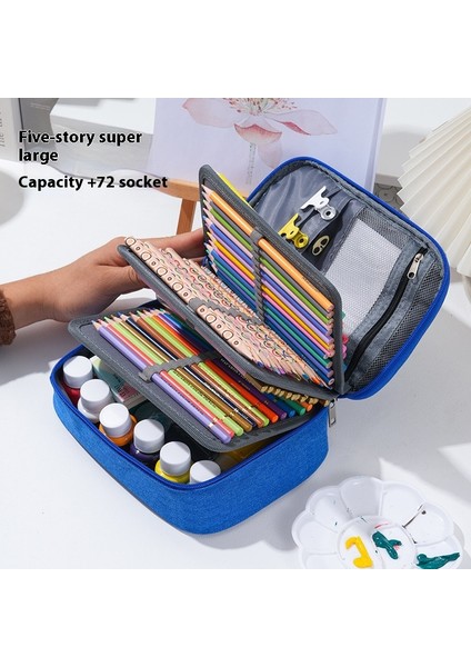 Büyük Kapasiteli Kalem Çantası Öğrenci 72 Renk Eskiz Kalem Kırtasiye Çantası Çok Fonksiyonlu Saklama Kırtasiye Kutusu (Yurt Dışından) modelleri
