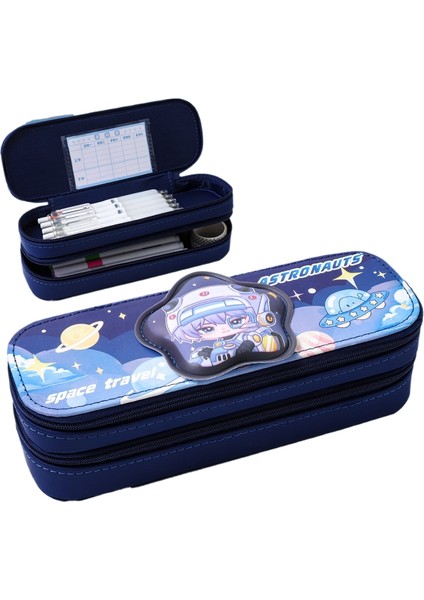 Kalem Kılıfı Çift Katmanlı Kırtasiye Çantası Kalem Kutusu (Yurt Dışından)