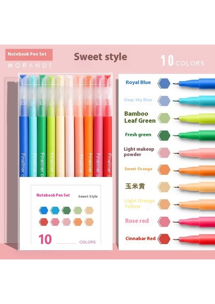 Renkli El Kitabı Kalemi Çocuk Çizim Anahat Kalemi Öğrenme Işaretleyicileri Kırtasiye Malzemeleri (Yurt Dışından)