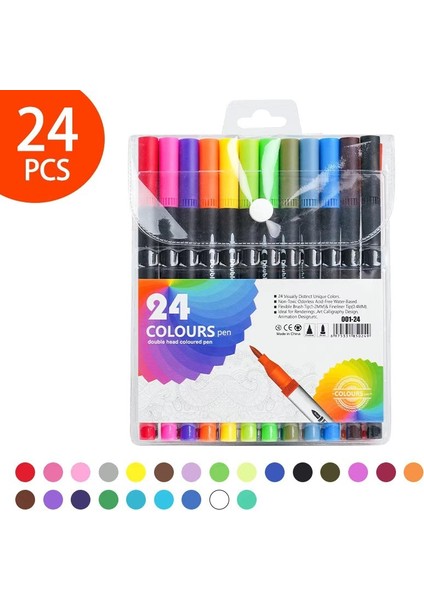 Suluboya Kalem Seti Işaretleyiciler Boyama Izleme Anahat Kalemleri (Yurt Dışından)