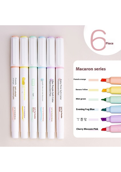 Renkli Floresan Kalemler Vurgu Kalemleri Çizim Kalemleri 6 Renkli Kırtasiye (Yurt Dışından)