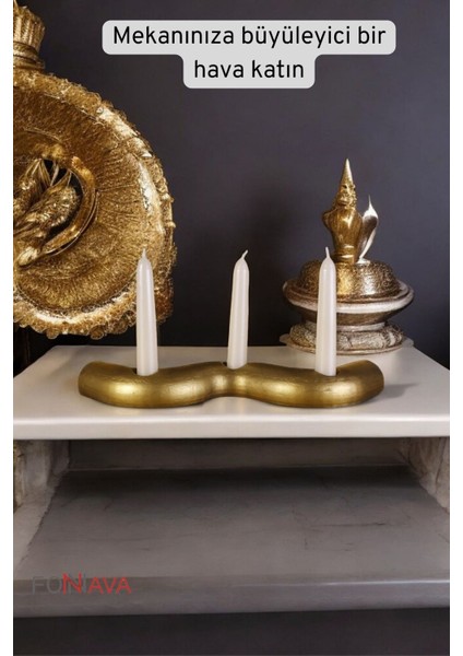 Şamdan Mumluk Dekoratif Mumluk Beyaz Renk Tealight Mumluk Model 14
