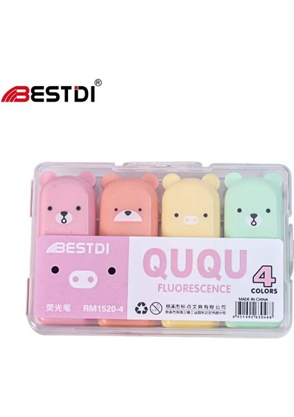 Mini Fosforlu Kalem Seti Ayı Şeklinde Işaretleyiciler (Yurt Dışından)