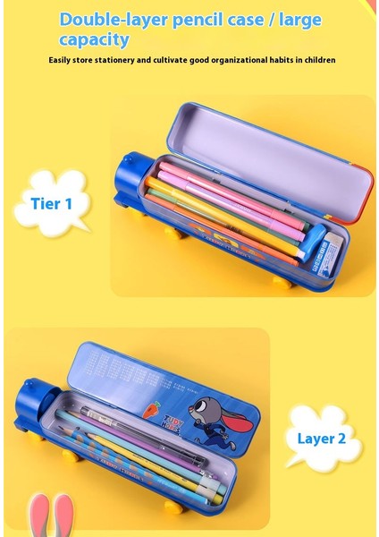 Tren Şekli Çocuk Çift Katmanlı Kalem Kutusu Saklama Kırtasiye Çantası (Yurt Dışından) fiyatları