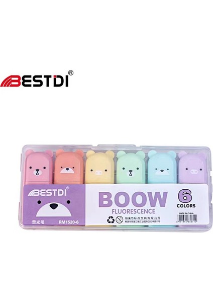 Mini Fosforlu Kalem Seti Ayı Şeklinde Işaretleyiciler (Yurt Dışından)