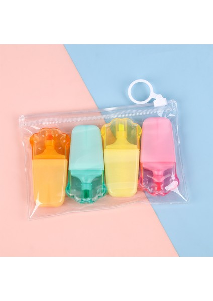 Mini Kedi Patisi Fosforlu Kalem Ilkokul Markörü Grafiti Boyama Renkli Kalemler (Yurt Dışından)