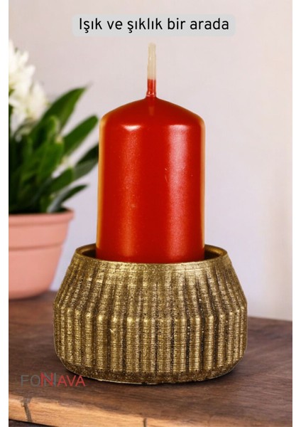 Şamdan Mumluk Dekoratif Mumluk Beyaz Renk Tealight Mumluk Model 38