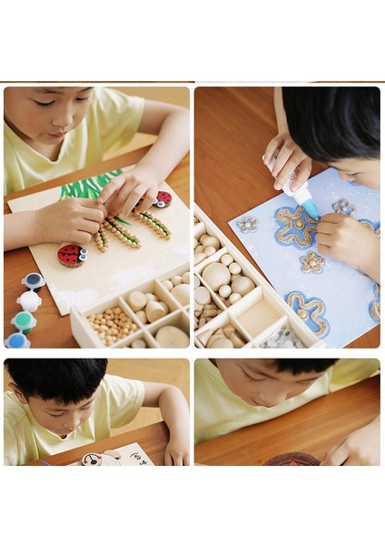 Eğlenceli Doodle Boyama El Yapımı Patchwork Çocuk Süsleri Oyuncaklar Ahşap Saklama Kutuları (Yurt Dışından) modelleri