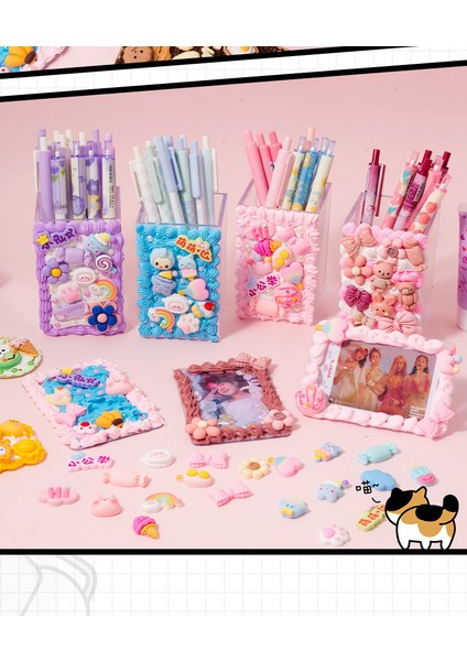 Krem Tutkal Kalemlik Eğitici Oyuncaklar Akrilik Büyük Kapasiteli Saklama Kutusu Masaüstü Süsler Çocuk Diy Hediye (Yurt Dışından) modelleri