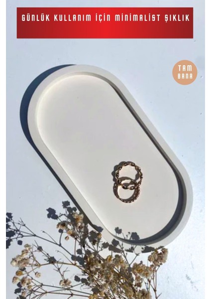 Siyah Sunumluk Takı Tabağı Dekoratif Tepsi Obje Ev Dekorasyon Model 21